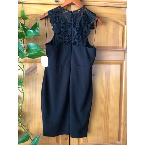 NWT Altar’d State Black Sleeveless Lace Neck Dress Size L - Picture 6 of 13